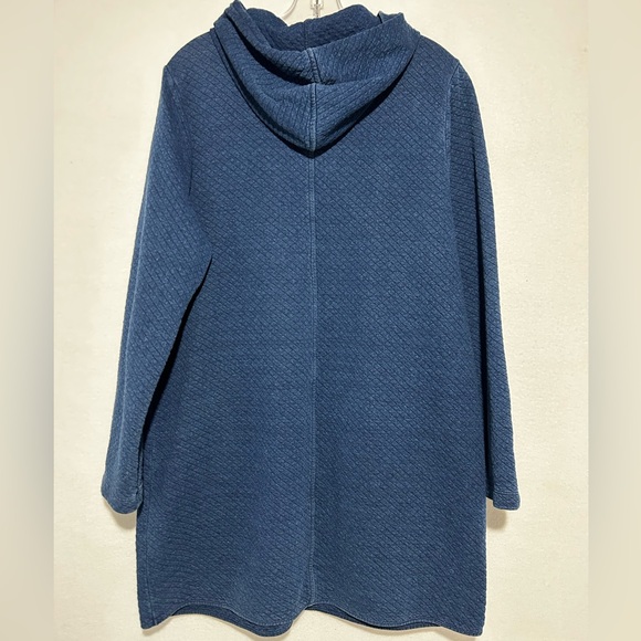 J Jill Pure Jill Indigo Quilted Soft Denim Hooded Jacket - Picture 3 of 8